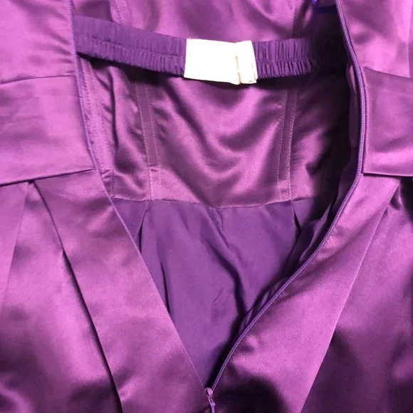 NWOT Strapless Purple Dress with Sweetheart Neckline - Picture 3 of 13